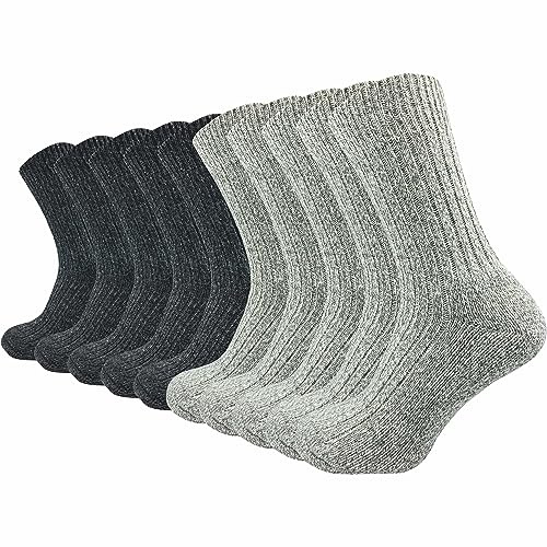 GAWILO warme Herren Arbeitssocken mit Wolle (10 Paar) dicke Norweger Socken mit gepolsterter Frotteesohle | Ideale Winterstrümpfe gegen kalte Füße