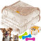 Lovpet® wasserdichte Hundedecke, Fleece Haustier Decke Katzendecke + 3X Kauknochen, für große Hunde, Katzen, 152 x 127 cm, XXL, Handwäsche, beidseitiger Sofabezug-Schutz Beige