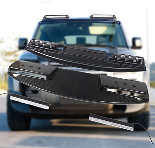 WOHOOD Auto Dekorieren Echte Trockene Kohlefaser Für Für Defender 2020 2021 2022 Autodachscheinwerfer LED-Scheinwerfer