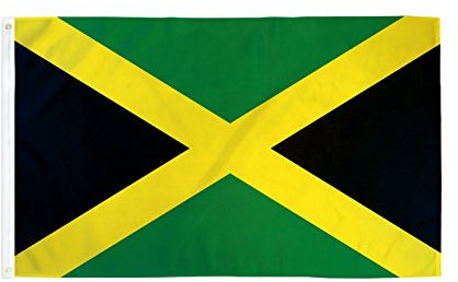 AZ FLAG - Drapeau Jamaïque - 150x90 cm en Polyester - Drapeau Jamaïcain Avec Oeillets en Laiton Intégrés - 80g
