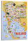 WALS Landkarte Poster Asien Thailand Dekorative Leinwand Familie Schlafzimmer Kunstwerk Bild Gemälde 30 x 45 cm