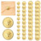 40 Stück Metall Knöpfe Gold Blazer Knöpfe Set Goldene Knöpfe zum Annähen Hosen Ersatz Knöpfe zum Vernieten Knöpfe 15/18/20/25 mm Kleidung Wappen Metallknöpfe für DIY Jacke Uniform Blazer Anzüge