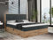 MKS MEBLE Boxspringbett 180x200 mit Bettkasten Holz Holzrahmen, Boxbett 180x200 mit Matratze H3 und Kopfteil - Grau Struktur - Albero-2