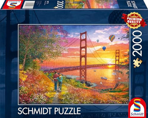 Schmidt Spiele 59773 Spaziergang zur Golden Gate Bridge, 2000 Teile Puzzle