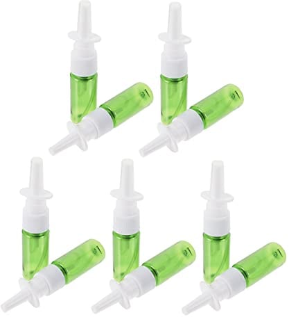 DOITOOL Sprühflaschen für Reisen aus PET und PP 15ml 10 Stück | Leckdichtes Nachfüllen, Direktes Dosieren, für Nasensalzlösung und Alkohol, Spa, Sport