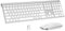 Rechargeable Wireless Keyboard and Mouse Set, seenda Ultra Slim Silent USB keyboard Mouse, Full Size Keyboard with Number Pad QWERTY UK Layout for Windows PC Laptop Desktop Computer, Silver White