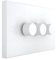 Socket Warehouse White 250W 3 Gang 1 Way Dimmer Switch - White Plastic