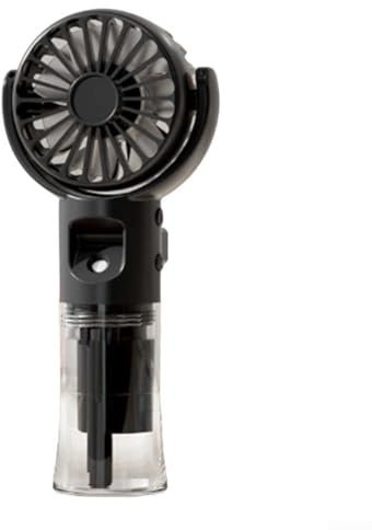 Hand-Sprüh-Wasser-Nachfüllventilator, wiederaufladbarer Akku, USB-Mini-Ventilator mit einer Sprühwasser-Nachfüllfunktion für Outdoor, Büro, Zuhause, Reisen (schwarz)