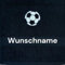 ARTHI Besticktes Handtuch mit Fußball & Deinem Wunschtext, personalisierte Geschenkidee, Teamsport, Fußballfan, Verein, 100% Baumwolle (30x50 cm, Schwarz)