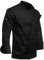 strongAnt Kochjacke Herren mit Stretch-Rücken EasyClean Moderne Langarm und Kugelknöpfen Slim Fit Schwarz Gr. XL