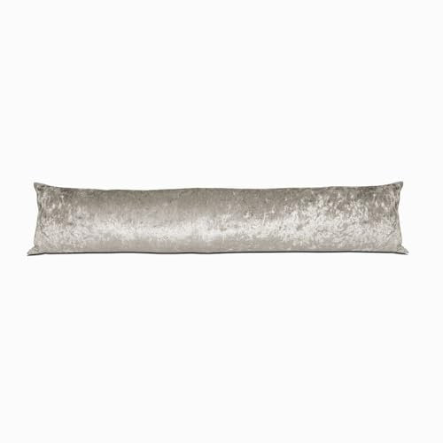 Door Draught Excluder Luxury Crushed Velvet Cushion Perfect For Home Retaining Heat in Colder Winter 85cm x 20cm Wind Stopper Pillow Window Doors Draft Excluder (Champagne, 85x20x10cm (Approx.))