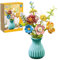 Blumenstrauß Klemmbausteine, 756Teile Blumenstrauß Bausatz, 8Künstliche Blumen Mit Vase, Botanical Kollektion Bauklötze Pflanzen Home Deko, Geschenk für Frauen Männer Kinder Jungen Mädchen 8-12+, Grün