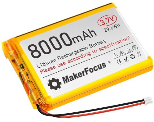 YELUFT 3.7V 8000mAh Lithium Polymer Rechargeable Battery with Integrated Protective Board and PH2.0 Plug Compatible with WisBlock Meshtastic, Raspberry Pi UPS (Reversed Polarity)