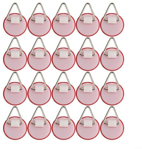 Sumsoctober Set of 20 Disc Plate Hangers with Invisible Hooks for Wall Display and Space Saving
