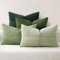 MIULEE 4er Set Kordsamt Kissenbezug Patchwork Kissenhülle Weich Dekokissen Modern Unsichtbarer Reißverschluss Sofakissen Zierkissen für Sofa Wohnzimmer Schlafzimmer Grün Serie 30x50 cm