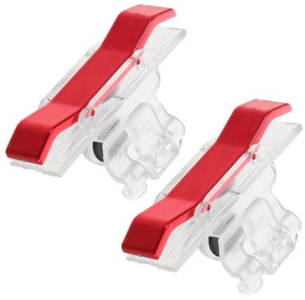 HOMSFOU 1 Par De Mandos De Juego Rojos Abs Gatillo De Repuesto para Mando De Juego Agarre para Juegos De Teléfono Joystick para Juegos
