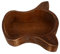 HOMOCONO Madera con Forma de Vaca y Nueces de Servicio de Madera Decoración Original