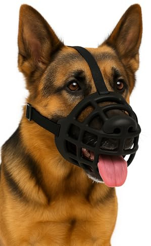 maulkorb Hund - maulkorb für große Hunde - Silikon Maulkorb verstellbar weich komfortabel - für Training, Spaziergang & Tierarzt - Flamingo Maulkorb Benzo XXL