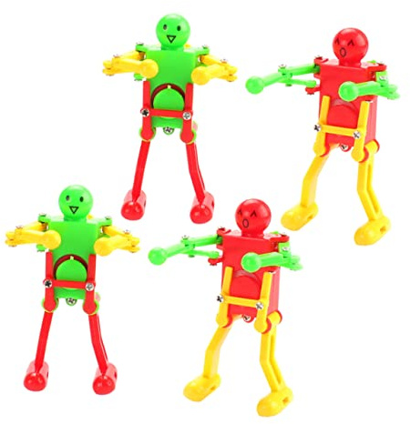 Milisten Dancing Robot Toys Wind-up Set 4 Pieces Clockwork Action Toys for Kids and Adults Birthday Party Fun