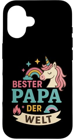 Bester Papa der Welt – für Papas mit Einhorn Magie Hülle für iPhone 16
