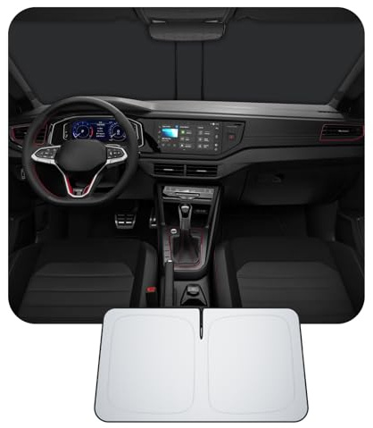 [Upgrade] CDEFG Compatible con VW Polo AW 2018-2025 2026 Parasol Cubiertas Parasol Parabrisas Delantero Parabrisas Auto Parasol Accesorios