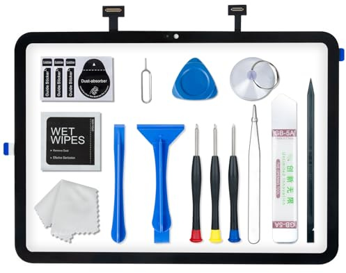 Pinsinholy Per iPad 10 (10a generazione) 2022, schermo da 10,9 pollici, vetro tattile di ricambio per 10a generazione A2696 A2757 A2777 con pulsante Home