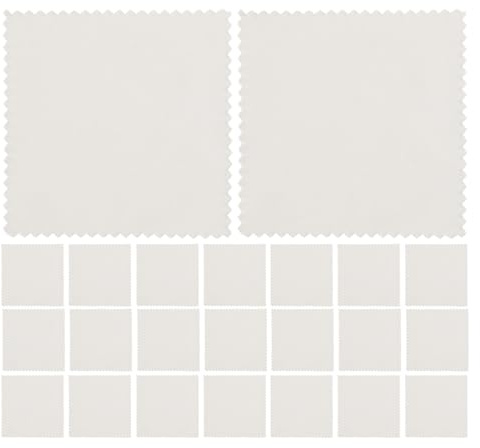 GETAJGHSD Brillenputztücher aus Wildleder 100 Stück 8X8cm Grau für Schmuck und Bildschirme Kratzfest und Fusselfrei für Alltag
