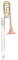 Monzani MZSL-233Q Tenorposaune, Quartventil, Bb/F Stimmung, Messing und Goldmessing, Klarlack lackiert, inklusive Hardcase und Mundstück, Einsteiger, 13.33 mm Bohrung