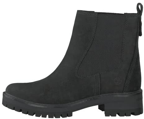 Timberland Courmayeur Valley, Stivali Chelsea Donna, Nero Black Nubuck, 37 EU