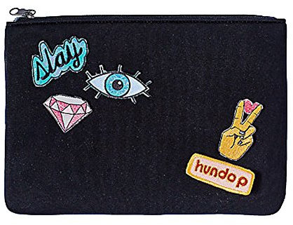 Slay Patches Zip Kosmetiktasche Reisetasche, schwarz