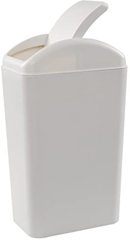 Ucake 14 L Trash Bin with Swing Lid, Plastic Slim Swing Bin