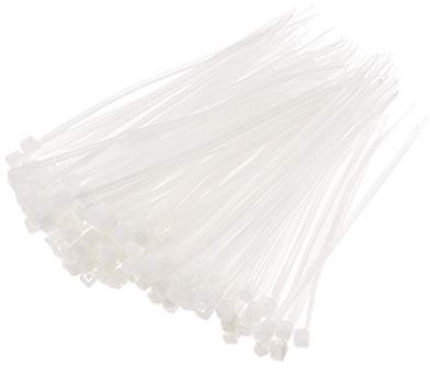 sourcing map 300 Stück Kabelbinder Ersatz 80mmx1.8mm Selbstsichernde-Nylon Weiß