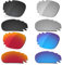 LenzReborn Verres polarisés de rechange pour lunettes de soleil Oakley Jawbone Vented - Plus d'options, noir foncé + gris argenté + rouge feu + bleu glacier, Taille unique