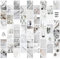 50p GROBRO7 Kunstkarte grau weiß Wall Collage Kit, Ästhetisches Bild Indie Room Decor Kunstposter für Wohnheim Wanddekor, Wandkunstdrucke für VSCO Mädchen Jungen