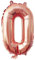 Lepep 40 cm Roségold Luftballons Zahlen von 0 bis 9 Buchstaben von A bis Z Party Deko Ballons für Geburtstag Babydusche Brautparty Hochzeit Abschlussball Folienballons Dekoration (Zahl 0)