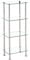 Modernique Glass Shelf Tier Storage Unit, Rectangular Shape in Black or Clear Glass with Chrome Stand, Shelving Unit (Clear, Tier 4)