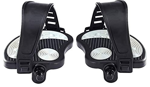 Heimtrainer Pedale mit Riemen für Spin Bike und Indoor Stationary Heimtrainer Slip Durable 1/2 Zoll Spindel Harz Pedalriemen