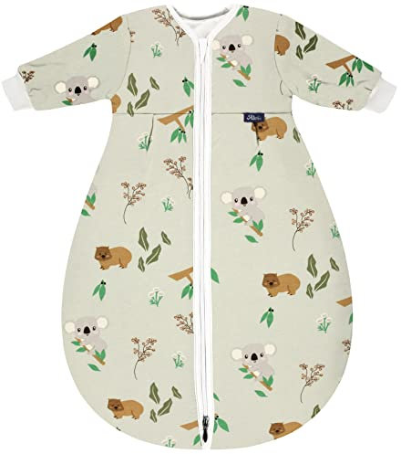 Alvi Mäxchen organic thermo Schlafsack mit Arm Design Drifting Leaves (Größe 110cm)