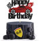 Siipoo Glitter Car Birthday Cake Topper, Black Red Glitter Race Car Cake Topper Race Car Themed Party Supplies Decorations