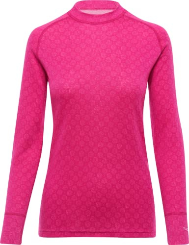 Thermowave Xtreme Merino Damen Thermounterwäsche Langarm Shirt Damen Optimaler Feuchtigkeitstransport 220g/m² schnelltrocknend, Magenta/Rose, Small