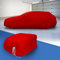 ECD Germany Autoabdeckung Indoor Kombi M 405 x 155 x 125 cm, Stretch Soft Satin, Rot, Atmungsaktiv, Staub- und Schmutzabweisend, Abdeckplane Autoplane Autogarage Ganzgarage Schutzdecke Schutzhülle
