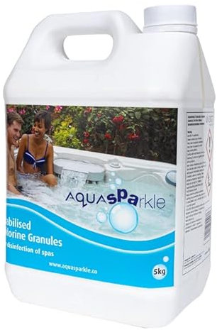 Aquasparkle 5kg Stabilised Chlorine Granules Sanitizer Hot Tub Swimming Pool