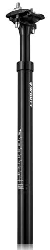 Rmiott Fahrradsattelstütze, Fahrradfederung, Sattelstütze, Stoßdämpfer, 30,4 mm, Aluminium, 400 mm Länge, verstellbare Sattelstütze für MTB, Rennrad, Mountainbike, feste Fahrradsattelstütze