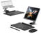 Galaxy Z Fold 4/Fold 5 Wireless Keyboard+Bluetooth Mouse+Pencil +Rotating Keyboard Stand Compatible for Samsung Galaxy Z Fold 4/Fold 5 Keyboard and Mouse Set with Pen + Stander (Silver)