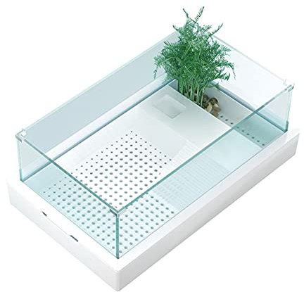 Aquarium Schildkröten/Aquarien Schildkröte-Tank mit Trocknungstisch Zuchtkasten for Villa Haushaltsschildkröten spezielle Schildkröte-Becken-Tank doppelt amphibisch Glas kleiner Fischtank Terrarium Sc