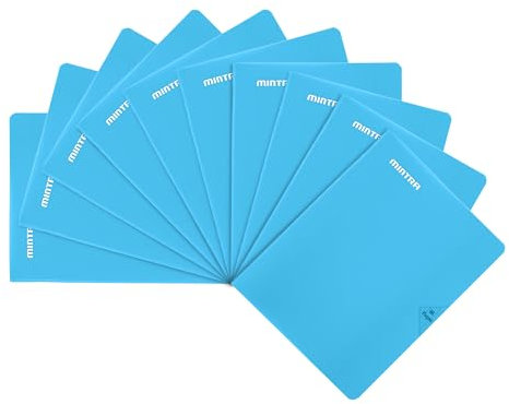 MINTRA LOT DE 10 Cahiers 90 gm agrafé couverture Poly 24x32 grands carreaux (seyes) 48 ou 96 pages assorties : Des cahiers pratiques et colorés pour une organisation optimale (48 pages, bleu clair)