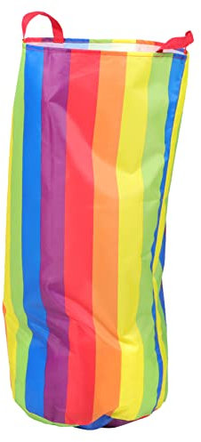 SAFIGLE Jumping Sack Kids Race Bag for Children 70x50cm Rainbow Pattern Preschool Outdoor Game Toy Suitable for 105-140cm Height