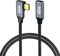 GELRHONR 90 Degree Elbow USB C Extension Cable, 10Gbps USB3.2 Gen2 Cable, Right Angle Type C Male to Female Extender 100W/5A Fast Charging Nylon Braided Cord for USB C Devices (1M/3.2Ft)