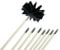 Chimney Cleaner Kit, Drill Powered Sweeping Brush, Rotary Bruss, Fireplace, Wood Burner, Flue, 8Pcs Reinforced Nylon Flexible Rods