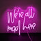 SIGNSHIP Neon Sign We’re All Mad Here Dimmable LED Pink Letter Neon Lights Sign for Home Bar Man Cave Beer Cafe Bistro Club Party Decor Girl Gift